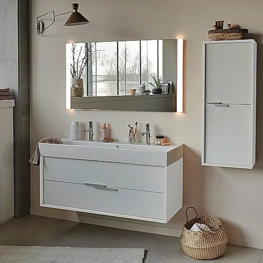 Тумба с раковиной Jacob Delafon VIVIENNE 120 белый глянцевый