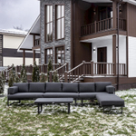 Лаунж-зона ROYAL FAMILY GISELLE с угловым диваном из алюминия