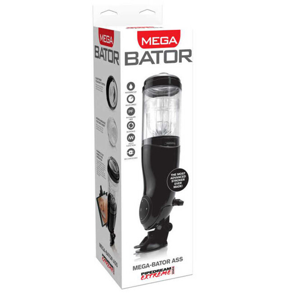 Автоматический мастурбатор-анус Pipedream Extreme Toyz Mega-Bator Ass, черный (Цвет: черный)