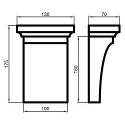 Кронштейн 170х130х70 мм