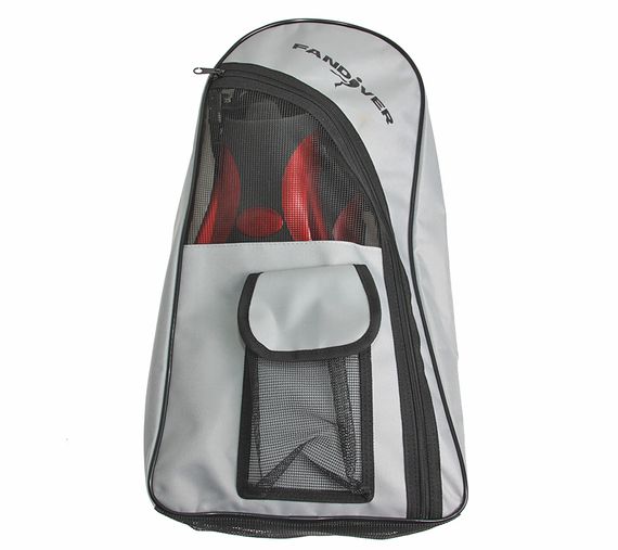 Комплект FanDiver FD-01K (маска+трубка+ласты) в сумочке черный/красный