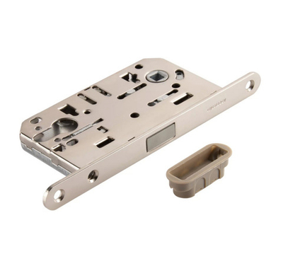 Замок с магнитной защелкой ADDENBAU KEY-5085 MAG NICKEL под цилиндр, никель (центр магнит)