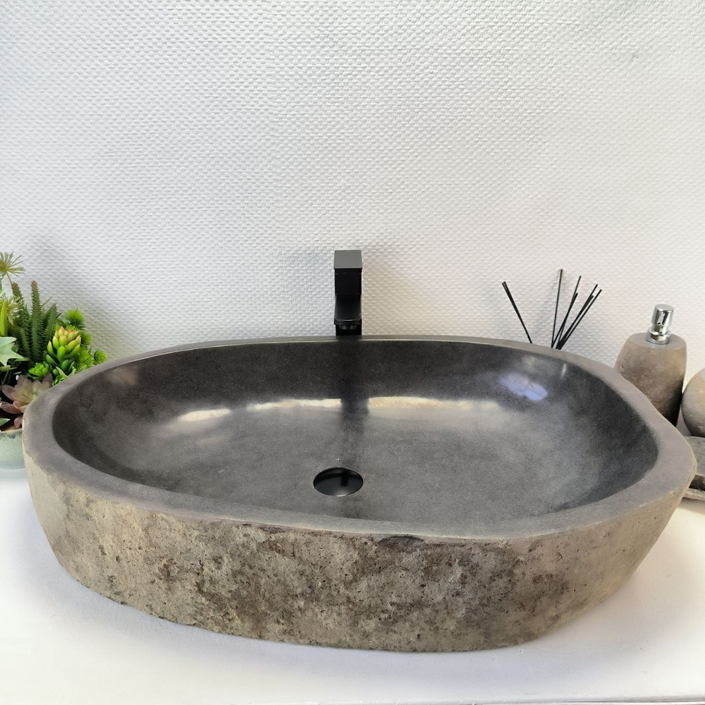 Раковина из речного камня RS-63535 (79*50*16) 0125
