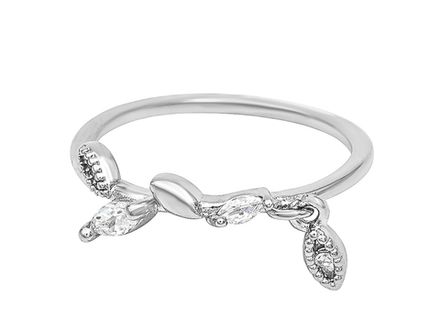 Фаланговое кольцо "Веточка" со стразами