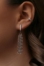 Серьги "Цепи" на английском замке