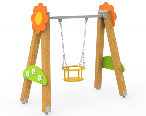 Качели на брусе Малыш одинарные 443.12