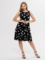 Сарафан зебра с воланом женский длинный летний домашний большие размеры платье на широких бретелях