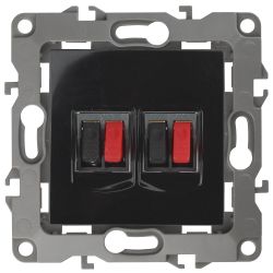 Розетка ЭРА Серия 12 12-3112-06 аудио двойная IP20 чёрный