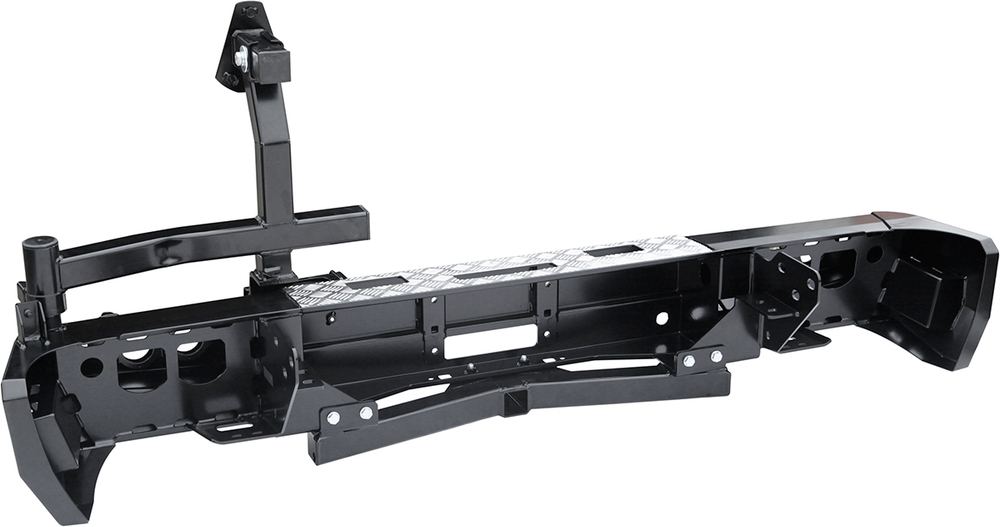 Бампер силовой задний Toyota Tundra 2007-09.2013 с площ. под лебёдку, квадратом под фаркоп, калиткой и фонарями РИФ