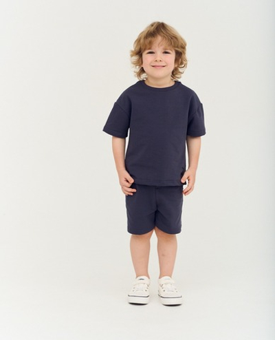 1558-53 Комплект футболка и шорты (графит)