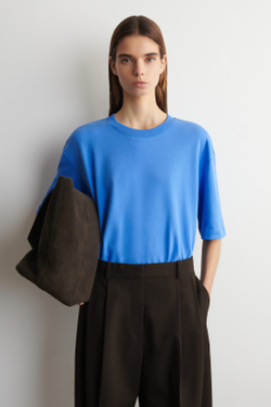 COS Футболка оверсайз, синий
