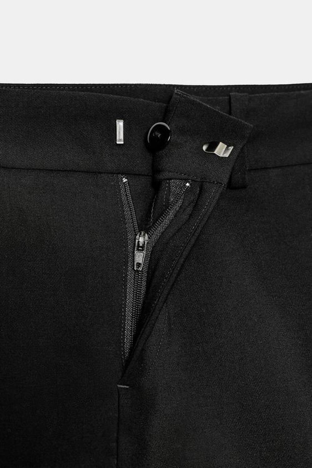 ZARA ЮБКА-ШОРТЫ С НИЗКОЙ ПОСАДКОЙ И РЕМНЕМ, ЧЕРНЫЙ