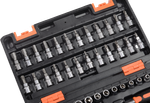 Набор инструментов, 1/4", CrV, пластиковый кейс 57 предметов Вихрь
