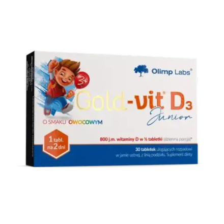 OLIMP Gold-Vit D3 Junior диетическая добавка, фруктовый вкус, 30 таблеток