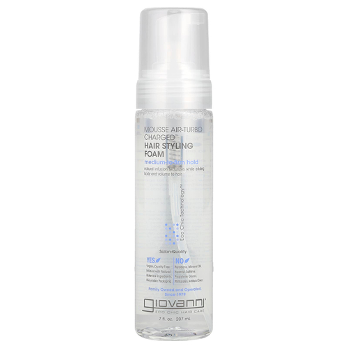 Giovanni, Mousse Air-Turbo Charged, пена для укладки, 207 мл (7 жидк. унций)