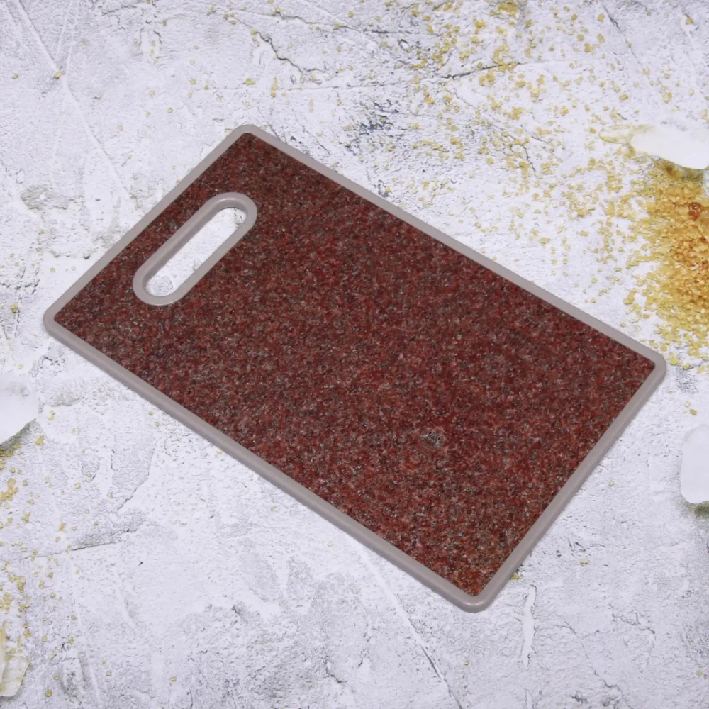Доска разделочная пластиковая «Каменная крошка» 22*37см, красная