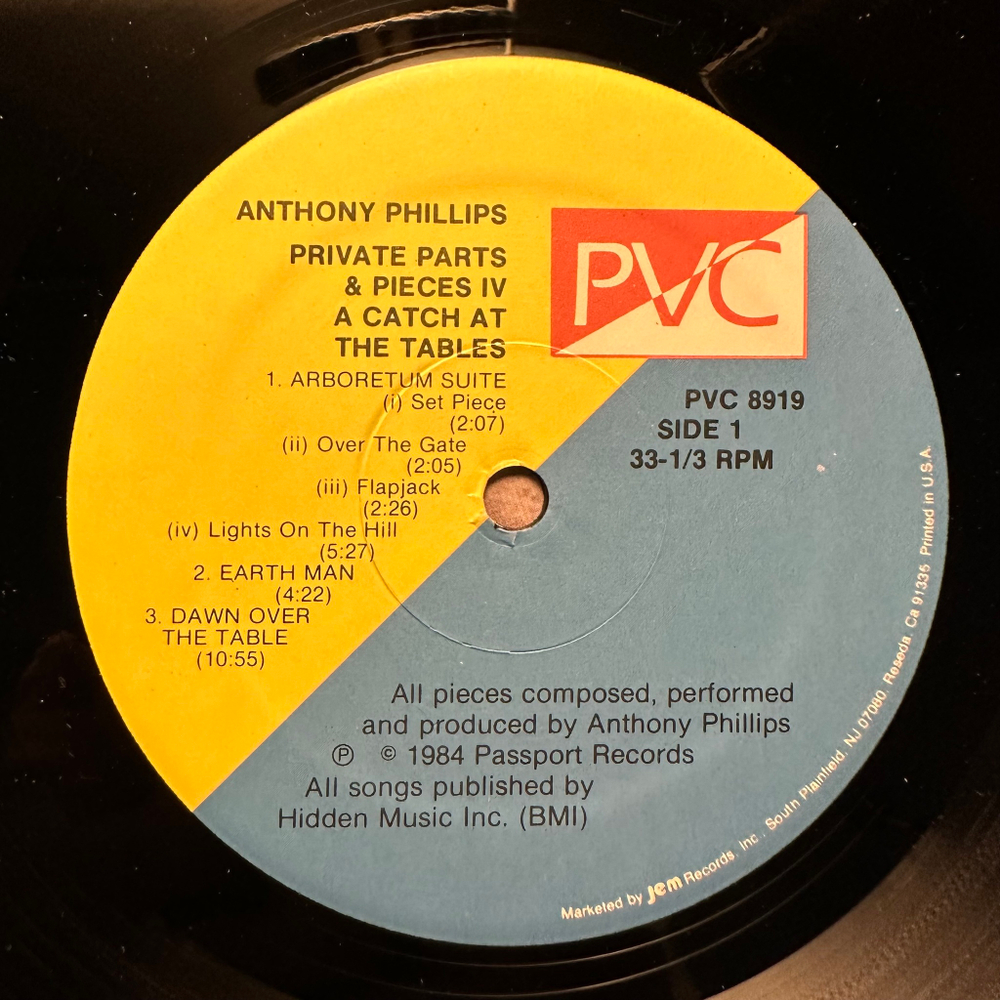 Anthony Phillips - Private Parts And Pieces IV A Catch At The Tables (США 1984г.)