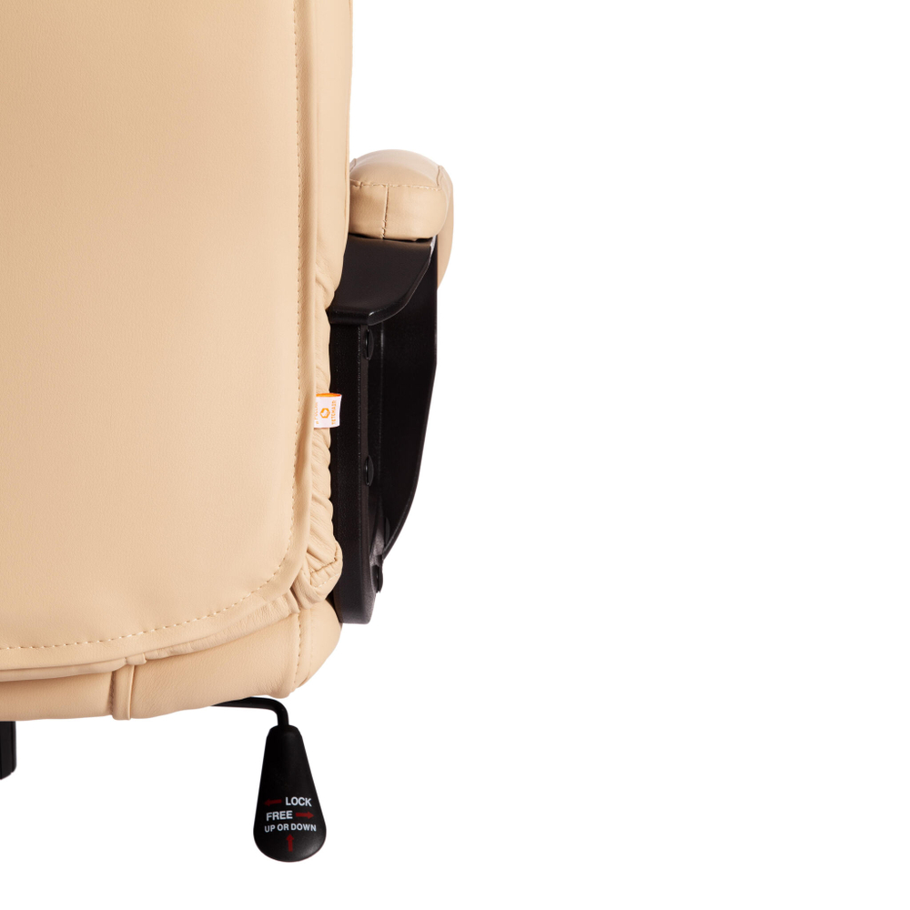 Кресло BERGAMO хром (22) кож/зам, бежевый, 36-34