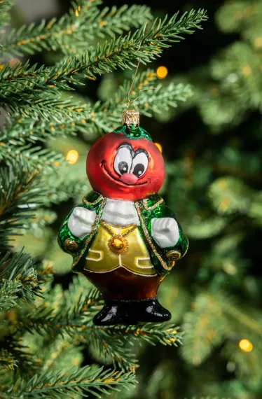 Елочное украшение Синьор Помидор, стекло, 13 см., 1 шт., Витус (59312)