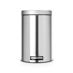 Ведро для мусора Brabantia матовая сталь 12л вид спереди