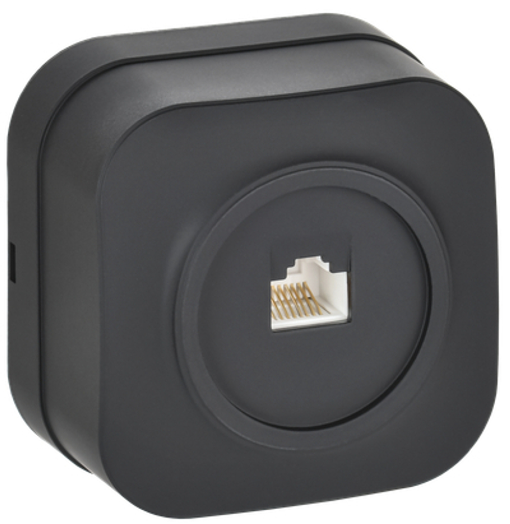 GLORY Розетка для открытой установки компьютерная RJ45 кат.5E РК10-ХЧм черный матовый IEK