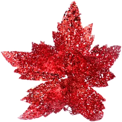 Украшение новогоднее «Пуансеттия - Царица ночи» 24 см, Красный