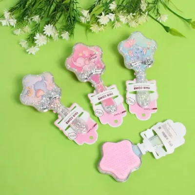 Расческа массажная «Baby House Mila», микс 4 вида Слоники, 17*8,5см