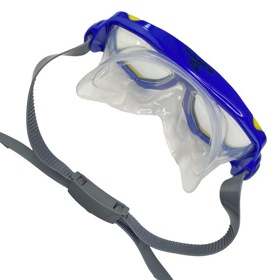 Маска подростковая Scorpena сине-желтая