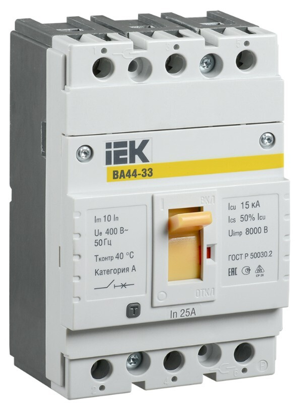 Автоматический выключатель в литом корпусе IEK SVA4410-3-0025