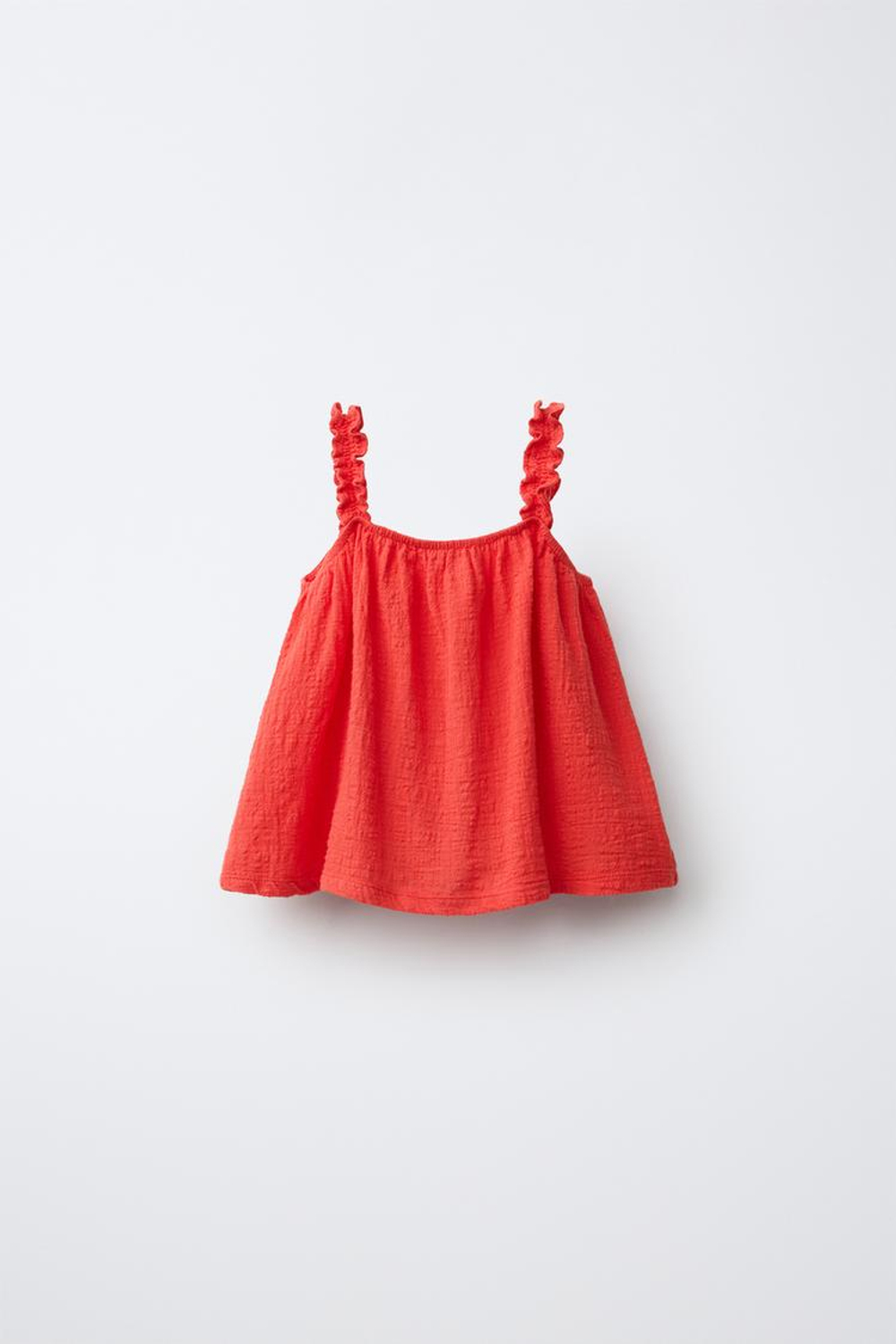ZARA ТОП С ЭЛАСТИЧНЫМИ БРЕТЕЛЯМИ, КРАСНЫЙ