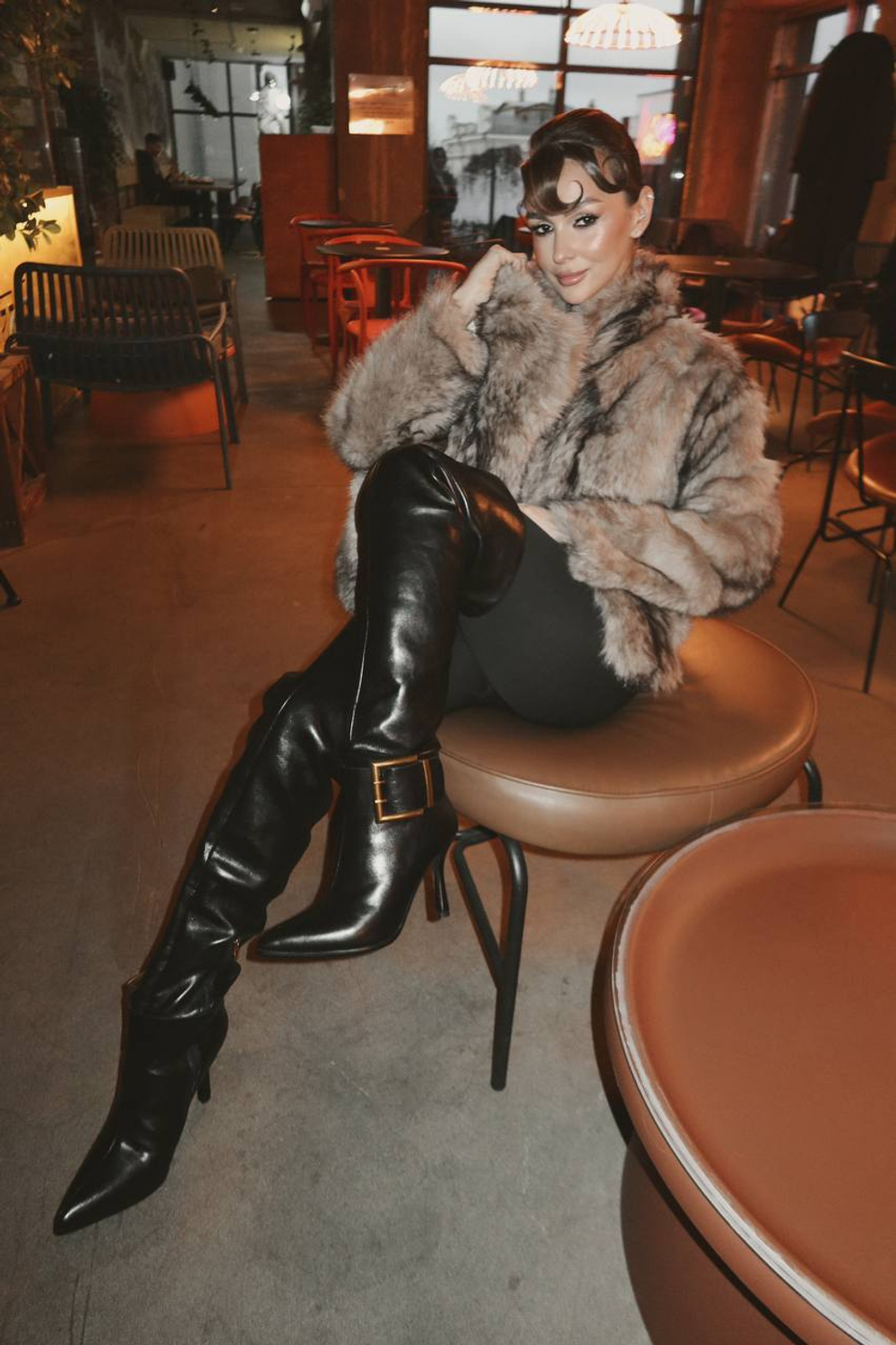 Ботфорты GH из эко кожи/Натуральная шерсть