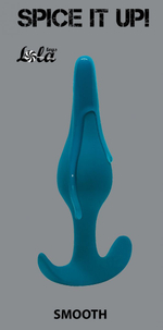 Анальная пробка Lola Games Smooth, силикон, бирюзовая 12,5 см