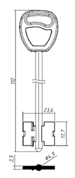 Заготовка дверняк ГАРДИАН 9 в пластике