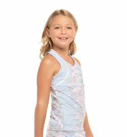 Футболка для девочки теннисная Lucky in Love Undercover Love Tank - разноцветный