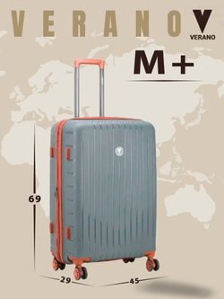 Чемодан средний "Verano" из полипропилена, съёмные колёса