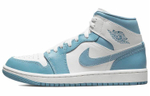 Кроссовки Air Jordan 1 Mid "University Blue" (Женская размерная сетка)