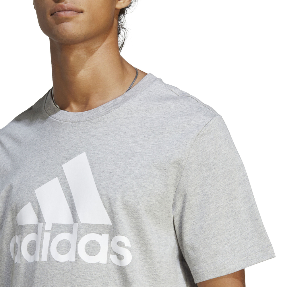 Мужское теннисное поло adidas Essentials Single Jersey Big Logo T-Shirt Men - Lightgrey, White