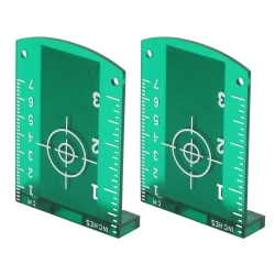 Две магнитные мишени лазерного уровня, инфракрасный отражатель цели с улучшенной видимостью на магнитах (зеленая версия)