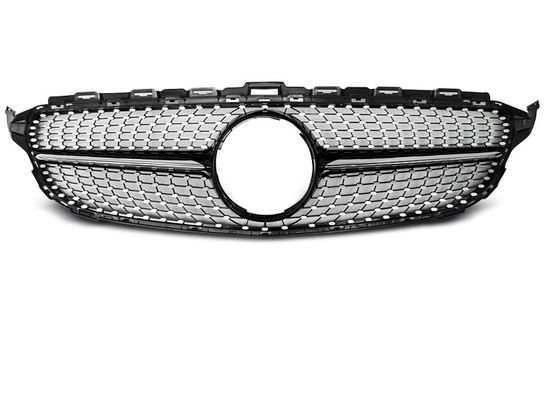 Решетка радиатора C450 AMG STYLE CHROME GLOSSY BLACK для Mercedes C W205