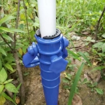 Бур-подставка для пляжного зонта 35см «Дрель» пластик, цвет синий ДоброСад