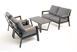 "Орхидея" лаунж-зона 4-местная из алюминия, цвет темно-серый