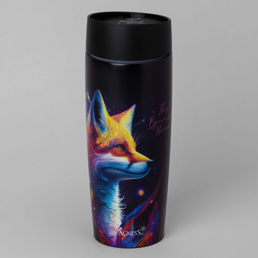 ТЕРМОКРУЖКА AGNESS "ЛИСА" 360МЛ