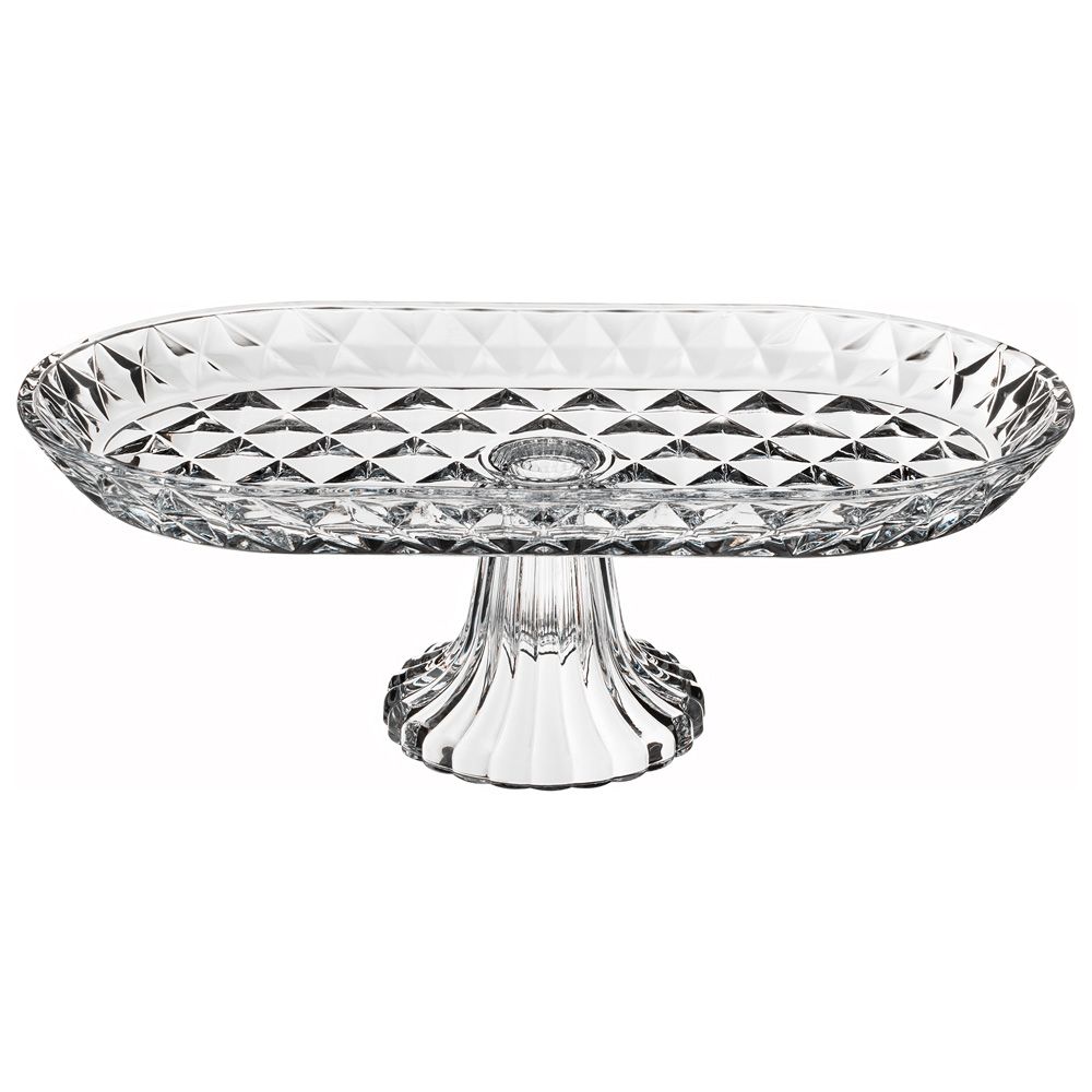 БЛЮДО НА НОЖКЕ ОВАЛЬНОЕ 33Х16Х12 СМ