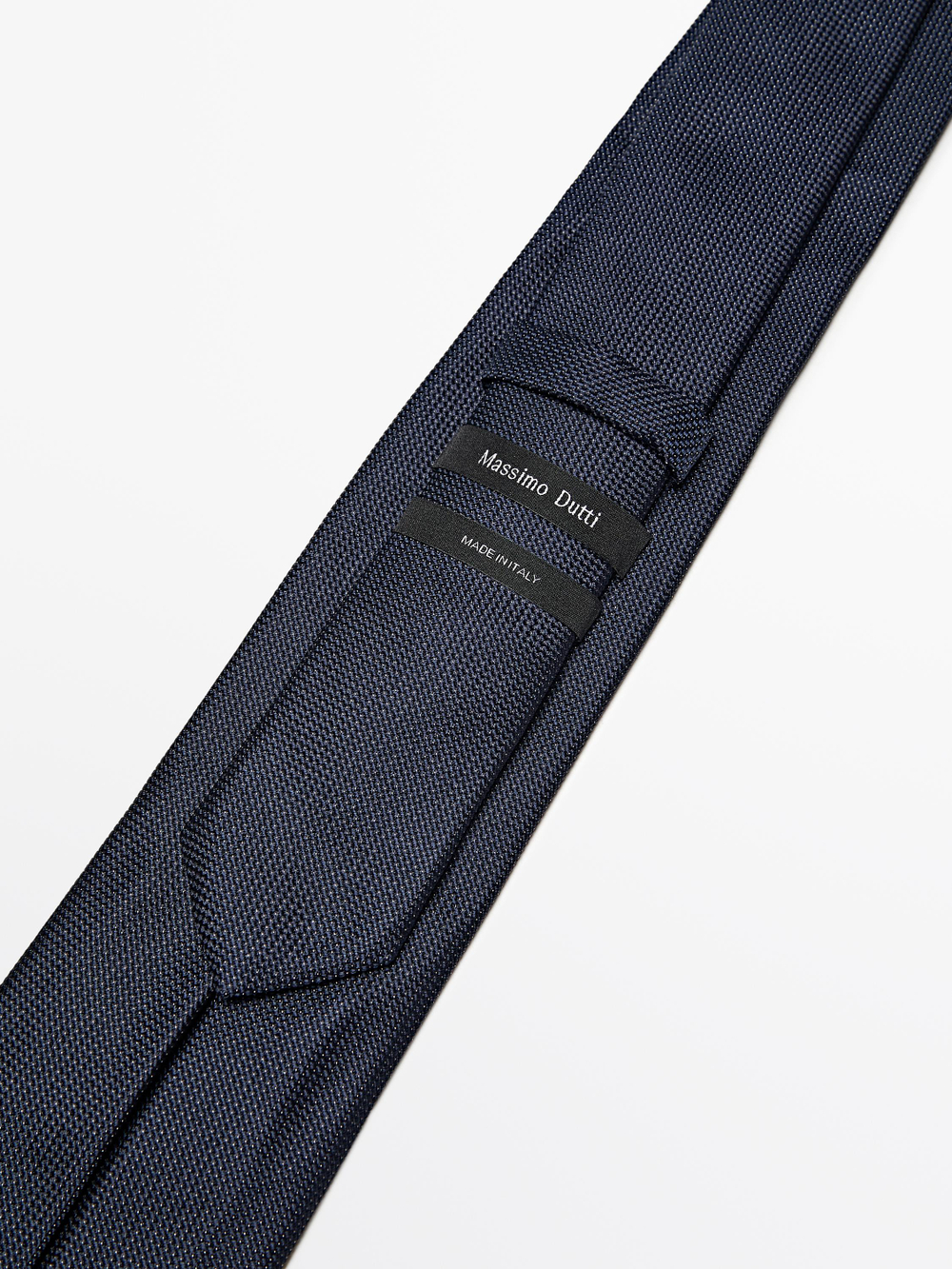 Massimo Dutti Галстук в горошек из 100% чистого шелка, темно-синий