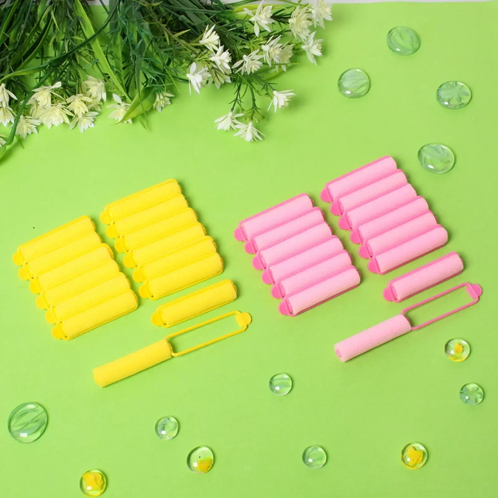 Бигуди поролоновые с зажимом 14шт, цвет микс, d=15мм