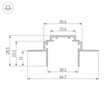 Профиль-держатель 2м 026459 алюминий TEK-PLS-ZM-2000 Arlight