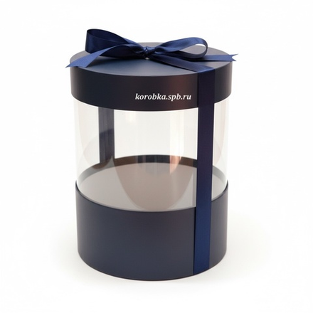 Коробка аквариум 16 см Цвет : Темно синий .