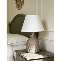 Настольная лампа Rivoli Muriel 7550-502 1 х Е14 40 Вт керамика бежевая с абажуром | Rivoli