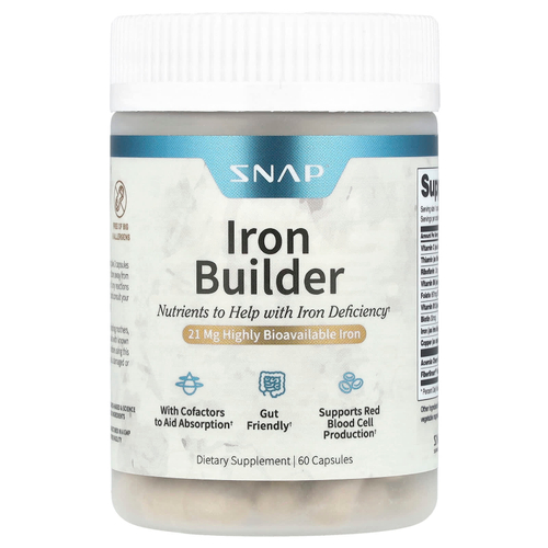 Snap Supplements, Iron Builder, 60 капсул