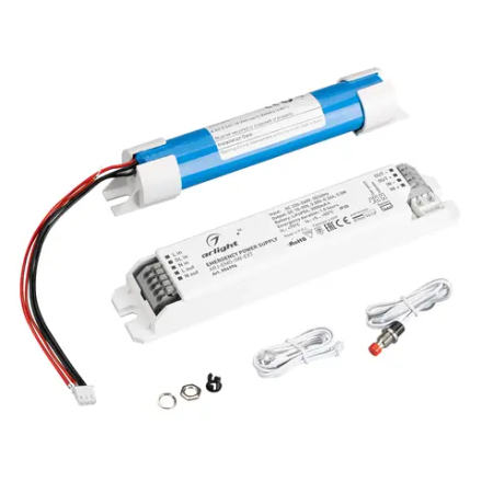 Блок аварийного питания ARJ-EMG-5W-EXT (10-90V, 1.5H, LiFePO4) (Arlight, IP20 Пластик, 3 года) 054996